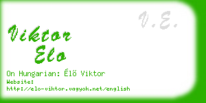 viktor elo business card